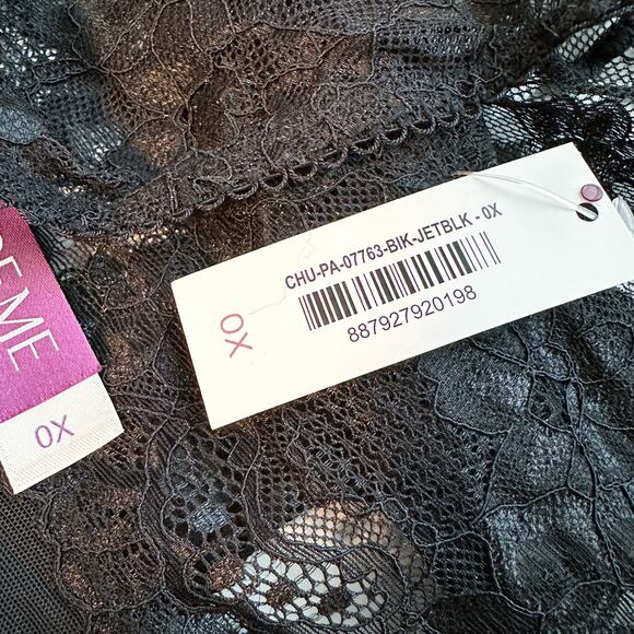Adore Me Enny Black Lace Bikini Panty NWT Size 0X - Picture 8 of 9